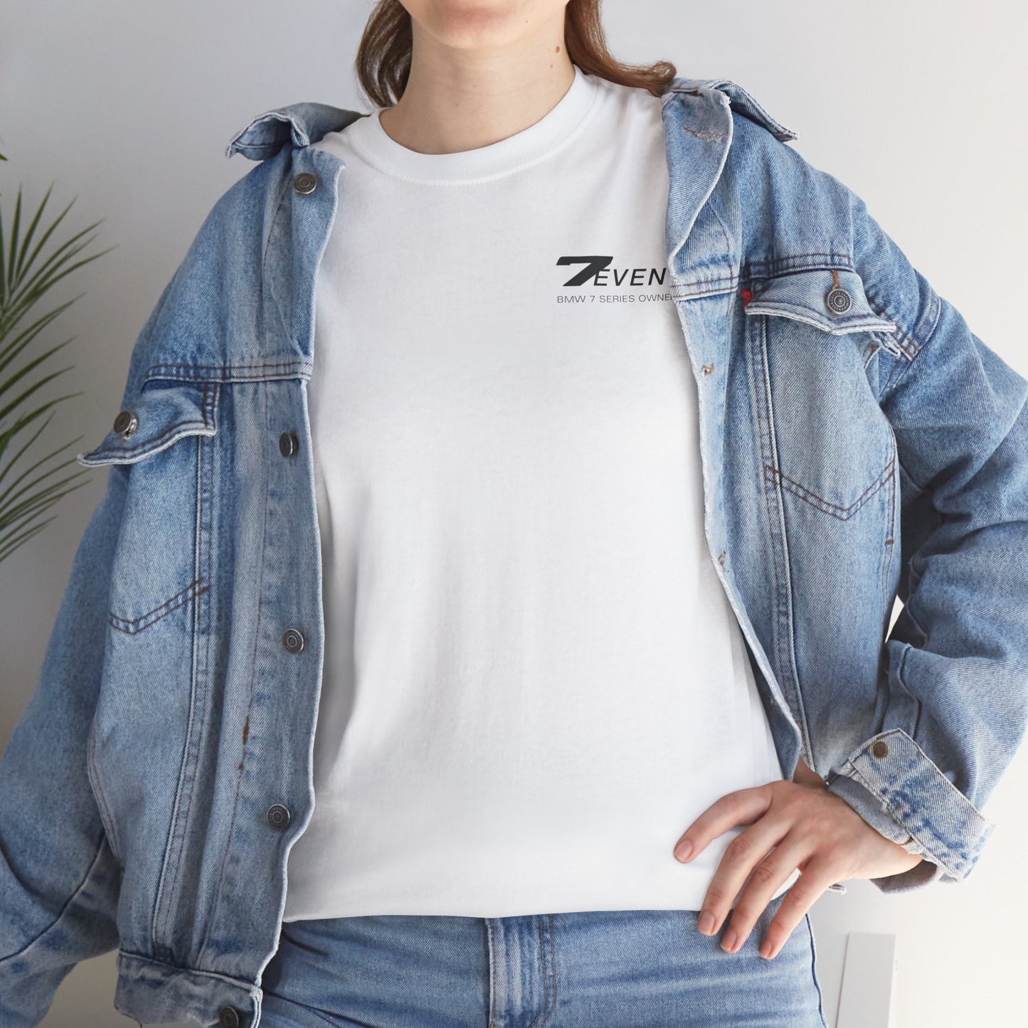 7 Event: BMW Blue e38 Unisex T Shirt in White - 100% Cotton