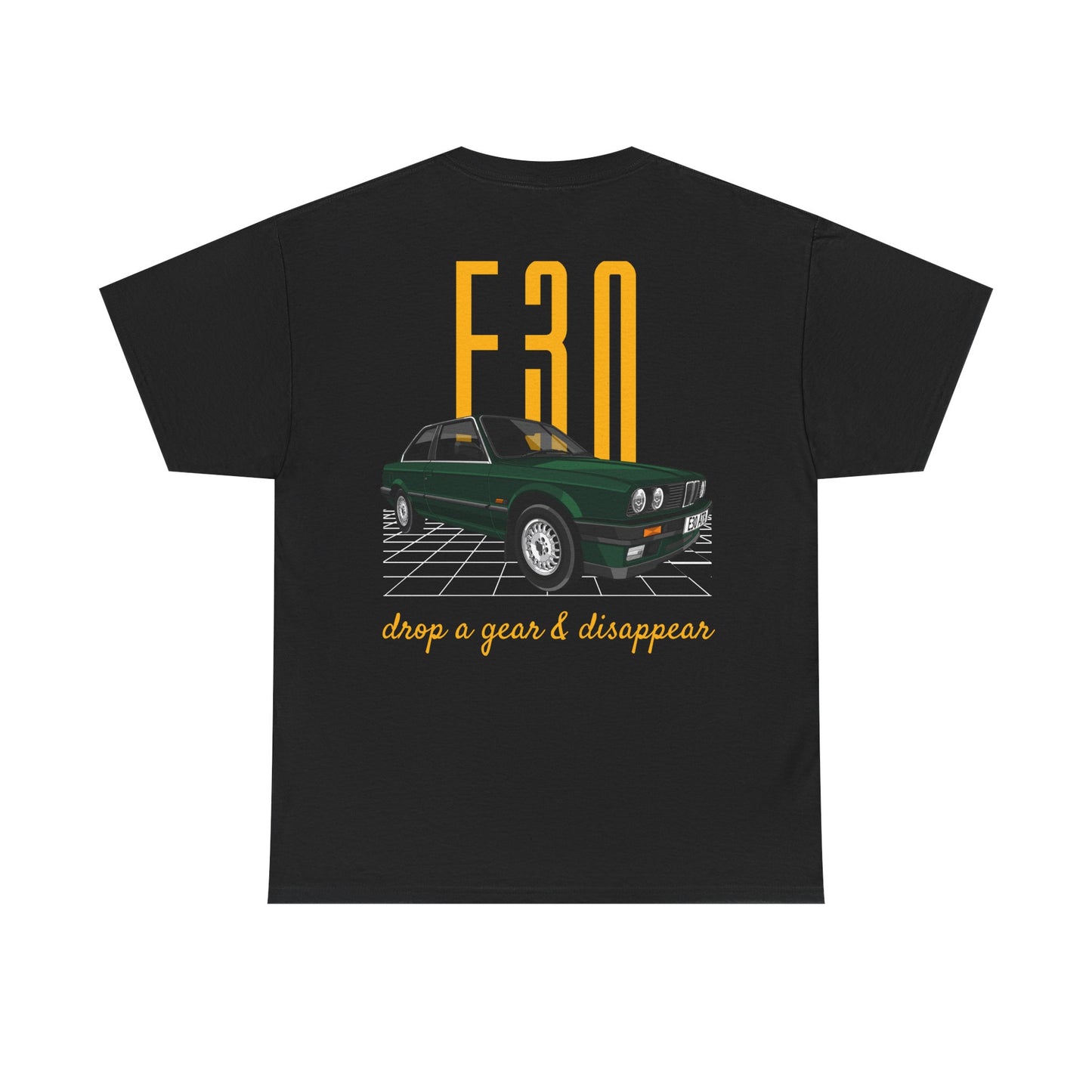BMW e30 Green Unisex T Shirt in black - 100% Cotton