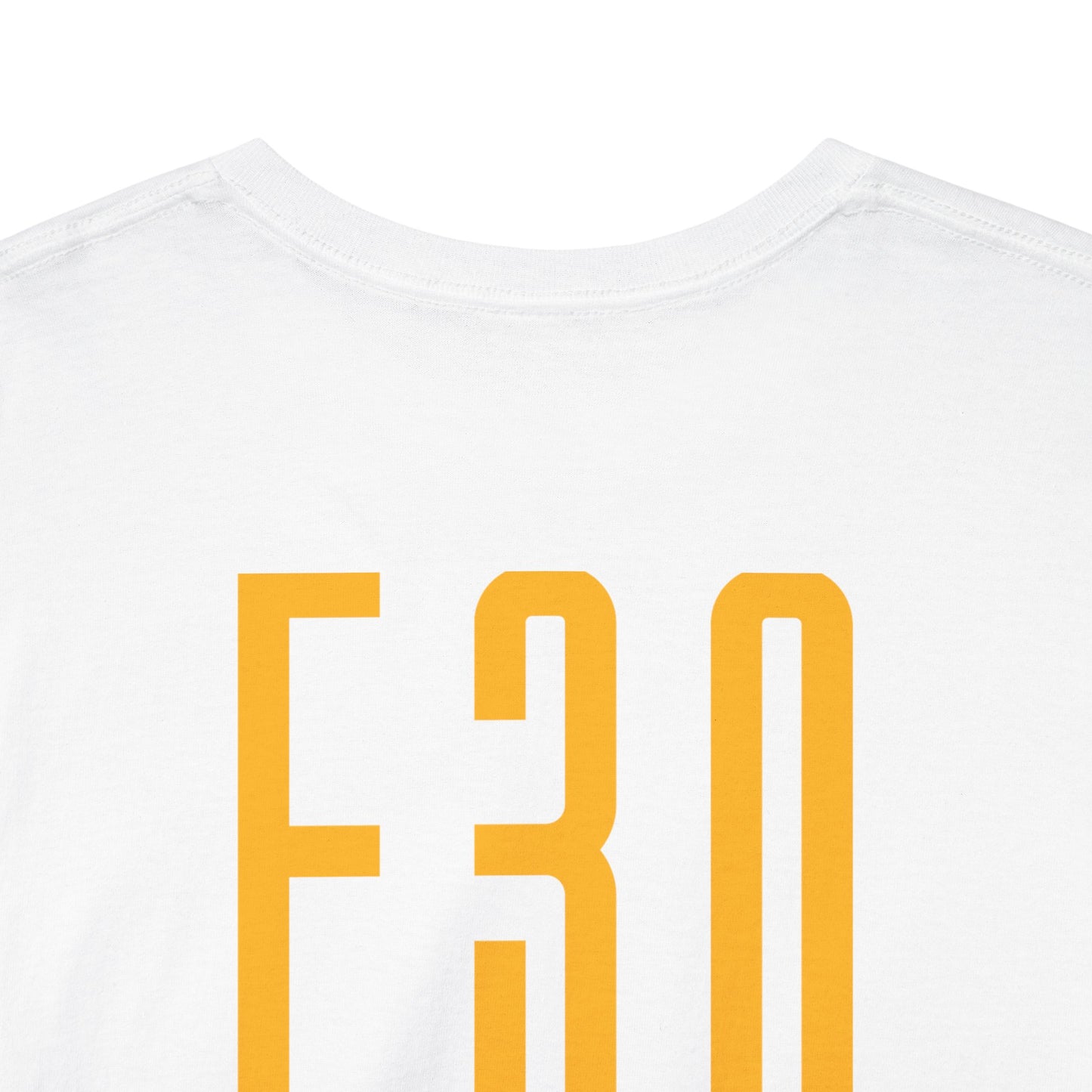 BMW e30 Green - Unisex T Shirt in White - 100% Cotton (Back graphic)