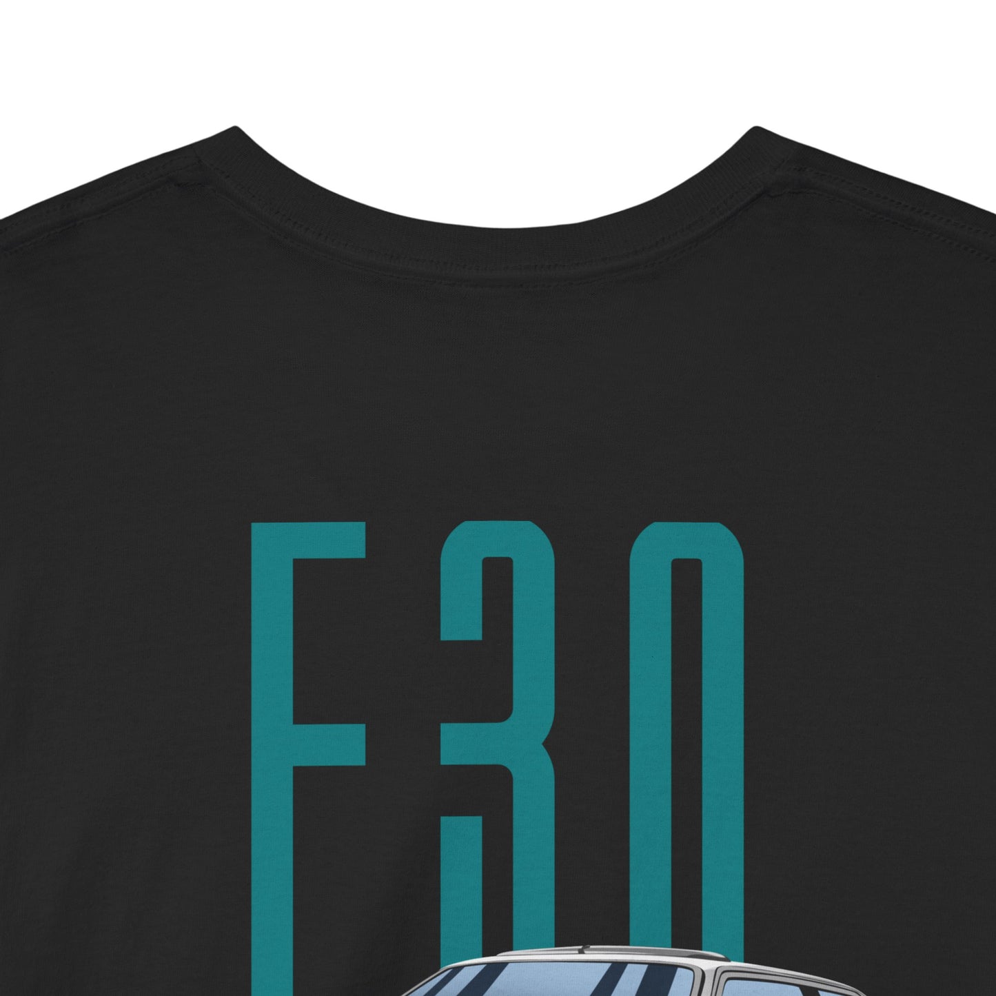 BMW e30 323i (Silver) Unisex T Shirt in Black - 100% Cotton
