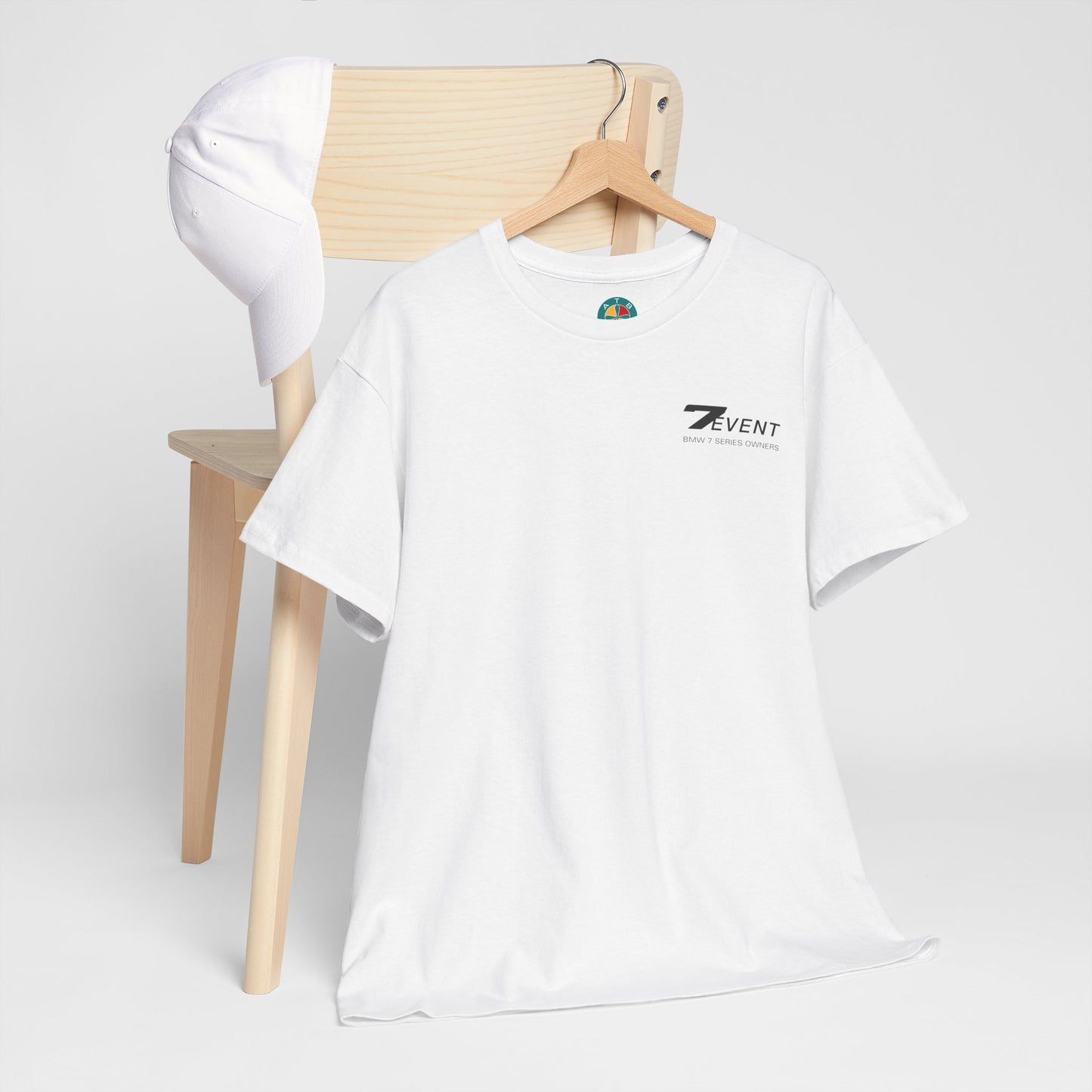 7 Event: BMW Blue e38 Unisex T Shirt in White - 100% Cotton
