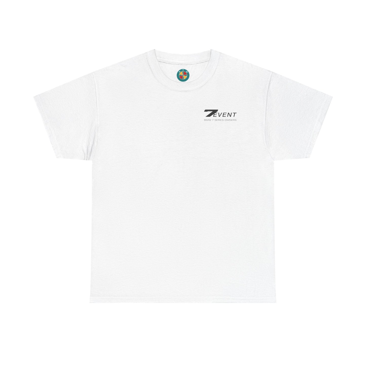 7 Event: BMW Blue e38 Unisex T Shirt in White - 100% Cotton