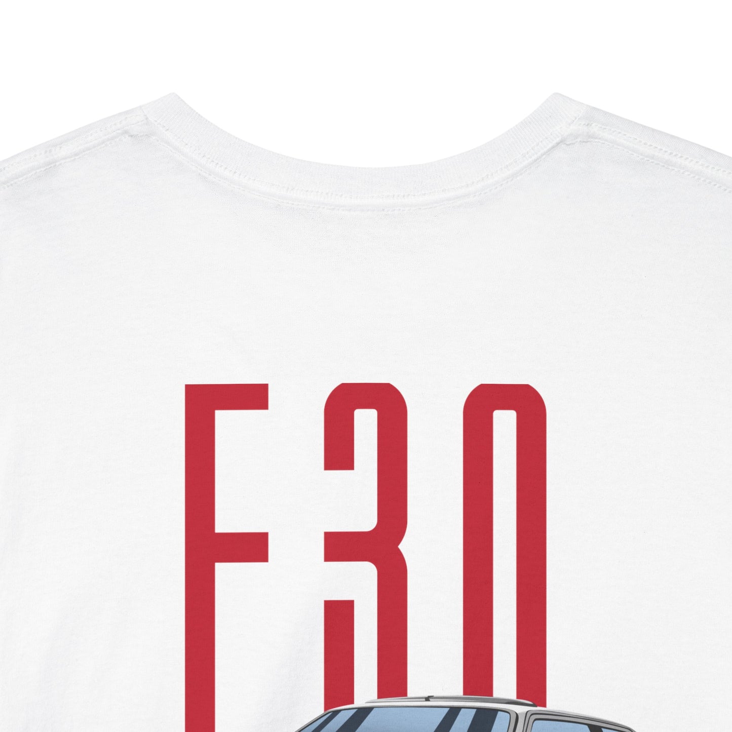 BMW e30 323i (Silver) Unisex T Shirt in White - 100% Cotton