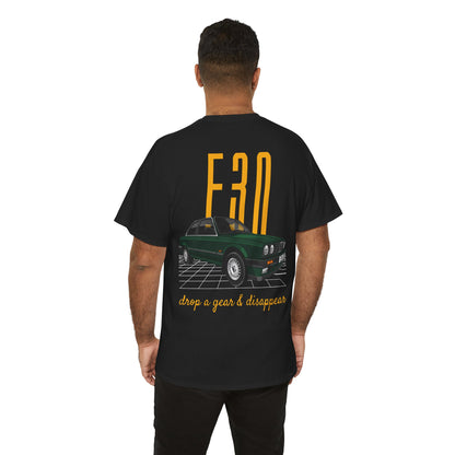 BMW e30 Green Unisex T Shirt in black - 100% Cotton