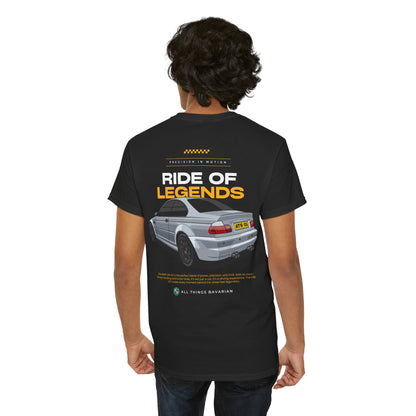BMW e46 M3 (Grey) Unisex T Shirt in Black - 100% Cotton (Version 3)
