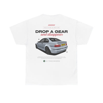 BMW e46 M3 (Grey) Unisex T Shirt in White - 100% Cotton (Version 2)