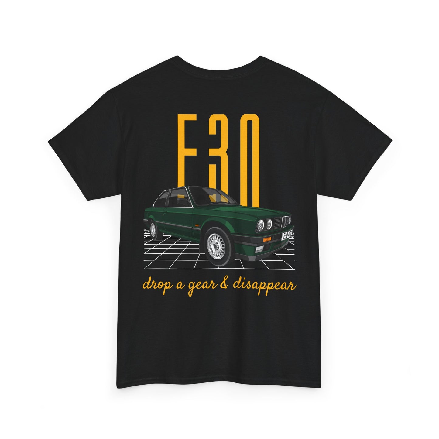 BMW e30 Green Unisex T Shirt in black - 100% Cotton