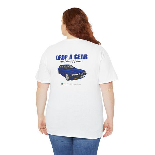 7 Event: BMW Blue e38 Unisex T Shirt in White - 100% Cotton