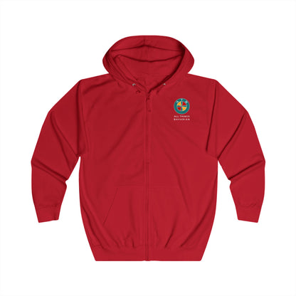 BMW e30 Unisex, Zip up Hoodie in Grey/Red/Blue Drop a gear and disappear