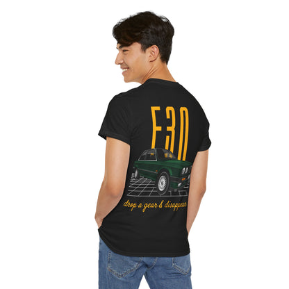 BMW e30 Green Unisex T Shirt in black - 100% Cotton