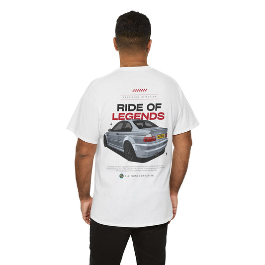 BMW e46 M3 (Grey) Unisex T Shirt in White - 100% Cotton (Version 3)