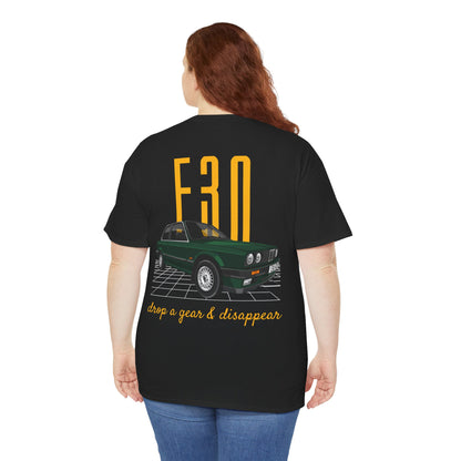 BMW e30 Green Unisex T Shirt in black - 100% Cotton
