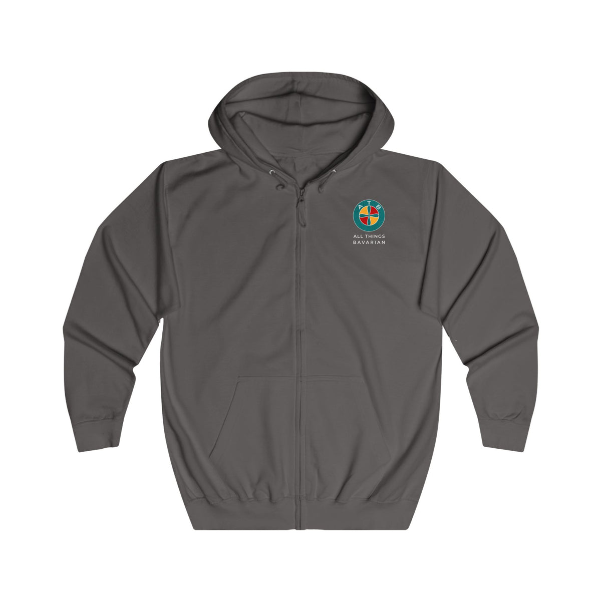 BMW e30 Unisex, Zip up Hoodie in Grey/Red/Blue Drop a gear and disappear