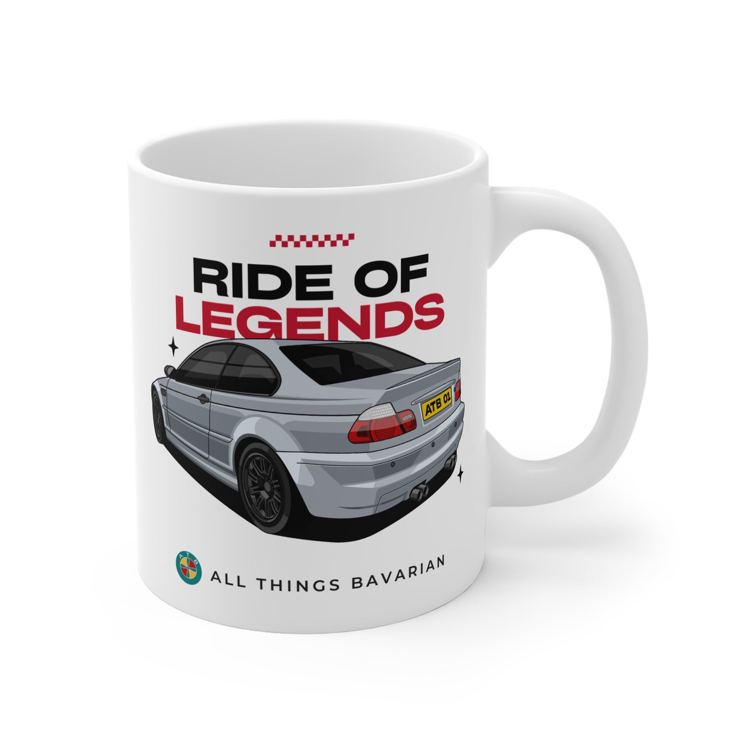 BMW e46 M3 Grey - 11oz Mug in White
